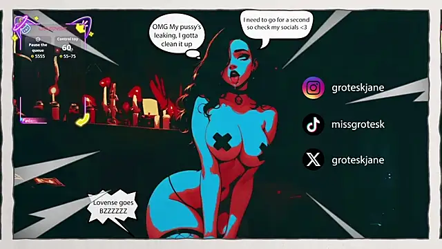 GroteskJane online show from April 18, 2026, 9:59 pm