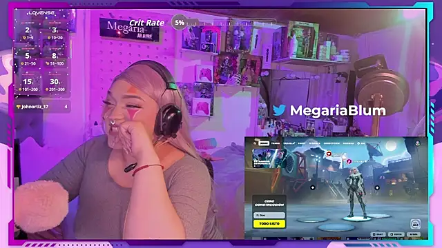 Snapshot of MegariaB chatting on October 7, 2025, 4:13 am MegariaB online show from October 7, 2025, 4:13 am