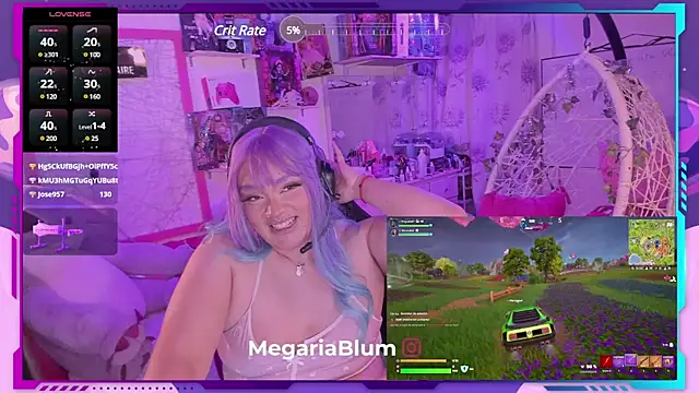 Snapshot of MegariaB chatting on February 22, 2025, 7:56 am MegariaB online show from February 22, 2025, 7:56 am