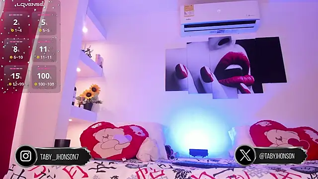 TabyJhonson online show from February 9, 2026, 1:20 pm