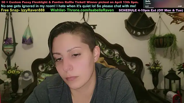 Snapshot of IsabelleRaven chatting on April 6, 2026, 12:50 am IsabelleRaven online show from April 6, 2026, 12:50 am