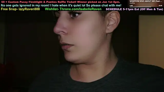 Snapshot of IsabelleRaven chatting on January 11, 2026, 8:05 pm IsabelleRaven online show from January 11, 2026, 8:05 pm