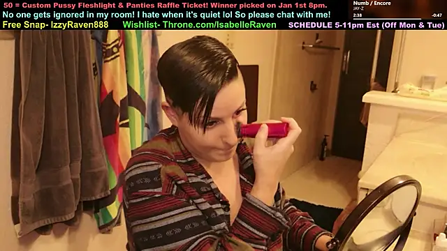 Snapshot of IsabelleRaven chatting on January 12, 2026, 11:31 pm IsabelleRaven online show from January 12, 2026, 11:31 pm