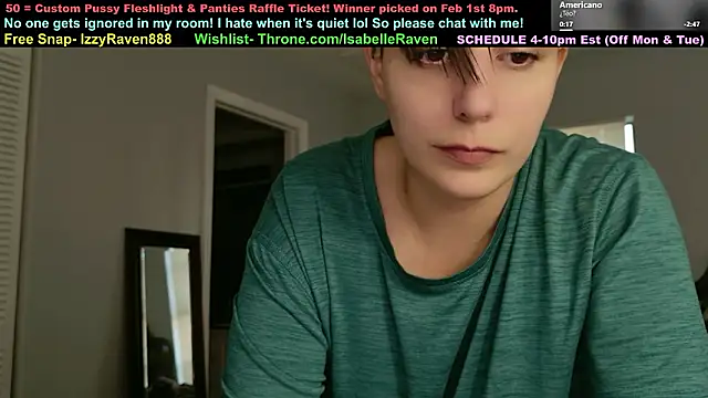 Snapshot of IsabelleRaven chatting on February 23, 2026, 11:05 pm IsabelleRaven online show from February 23, 2026, 11:05 pm