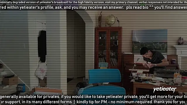 Snapshot of yetieater chatting on January 24, 2025, 7:07 pm yetieater online show from January 24, 2025, 7:07 pm