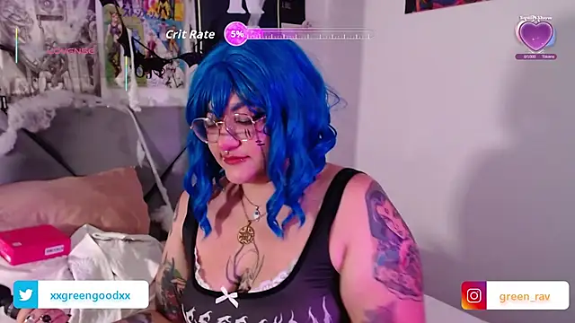 XxGreenGoodxX online show from October 26, 2025, 9:59 pm