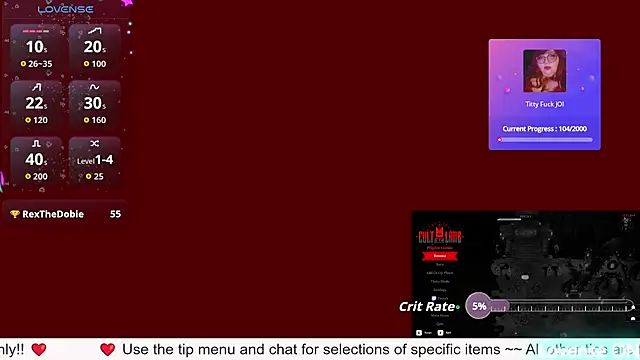 RileySynn online show from July 12, 2026, 6:09 pm