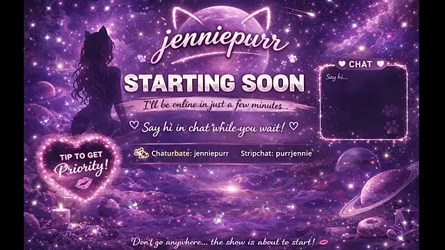 Snapshot of purrjennie chatting on March 29, 2026, 5:47 pm purrjennie online show from March 29, 2026, 5:47 pm