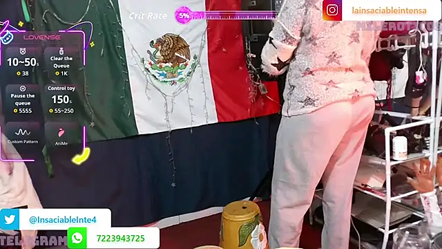 LaInsaciableIntensa online show from April 5, 2026, 1:34 am