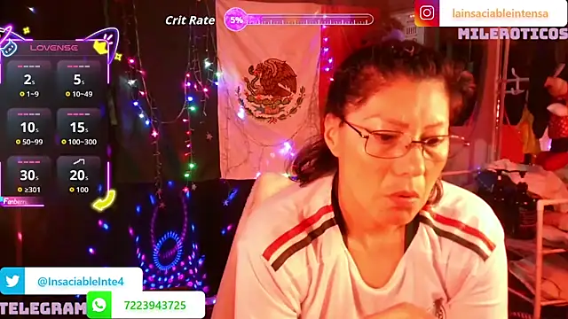 Snapshot of LaInsaciableIntensa chatting on June 20, 2026, 1:43 am LaInsaciableIntensa online show from June 20, 2026, 1:43 am