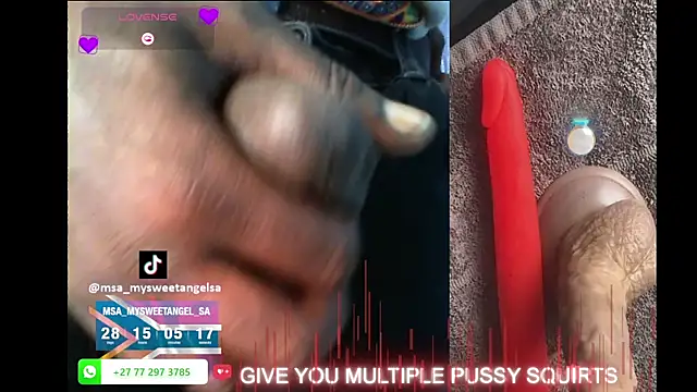 Snapshot of MySweetAngelsSA chatting on October 31, 2025, 6:54 am MySweetAngelsSA online show from October 31, 2025, 6:54 am