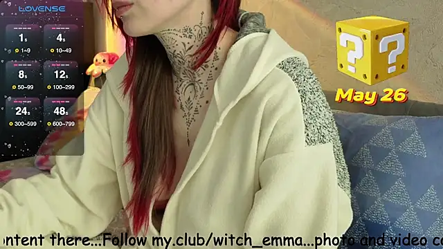 Witch Emma online show from May 26, 2026, 8:56 am