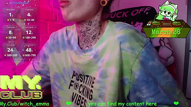 Witch Emma online show from March 26, 2026, 7:45 pm