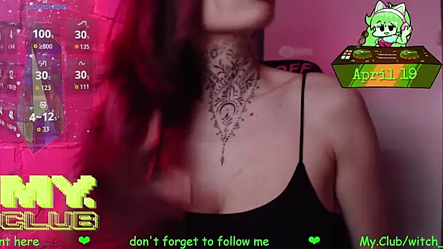 Witch Emma online show from April 19, 2026, 8:04 am