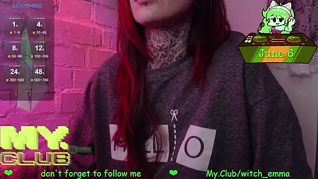 Witch Emma online show from June 6, 2026, 5:56 am
