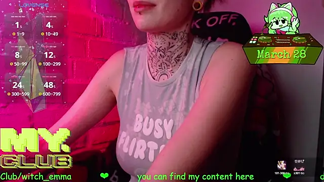 Witch Emma online show from March 28, 2026, 9:05 pm