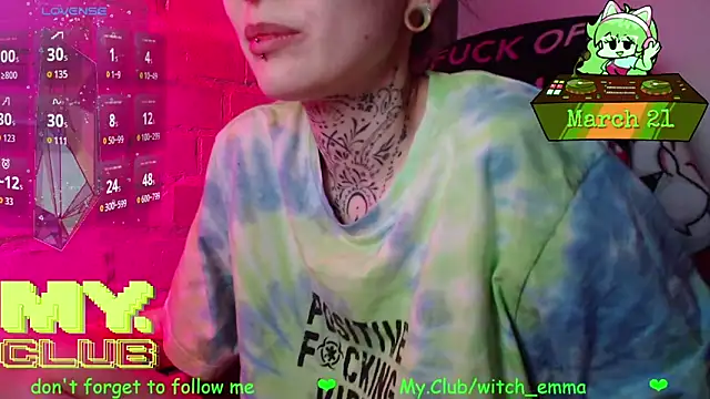 Witch Emma online show from March 21, 2026, 3:38 pm