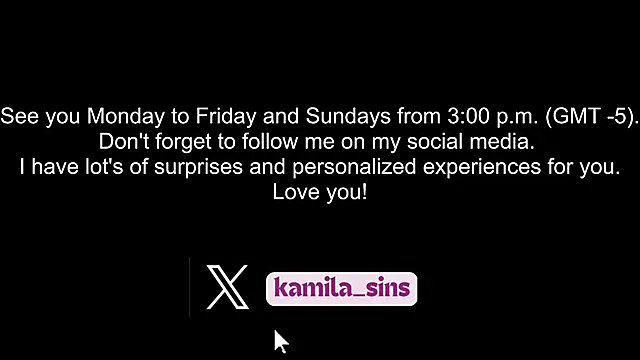 Snapshot of kamila_sins chatting on March 4, 2025, 8:05 pm kamila sins online show from March 4, 2025, 8:05 pm